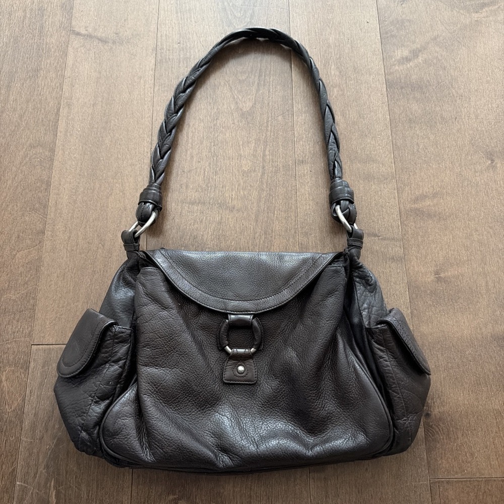 Overland Brown Leather Shoulder Purse Bag Mexico 12x9 Used